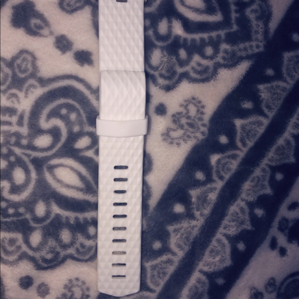 White Fitbit watch band